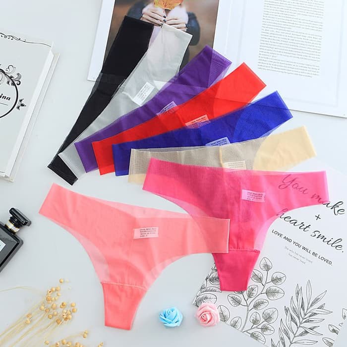 G STRING WANITA TRANSPARAN THONG SEAMLESS CELANA GSTRING C132~< READYSTOCKKK >~