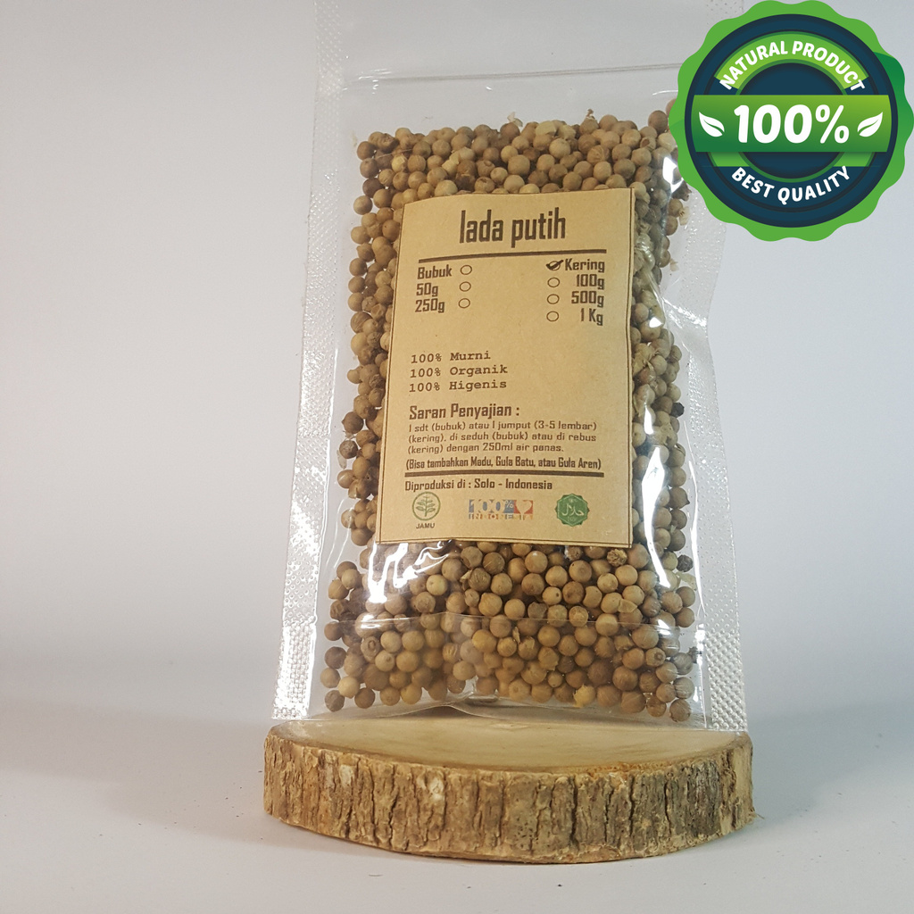 

LADA PUTIH MERICA MERICO KERING 250 GRAM - Piper Albi Linn - MUR