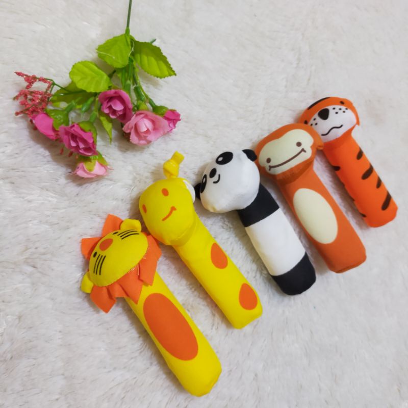 Rattle Stick Boneka Pencet hewan Mainan Edukasi Baby