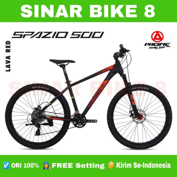 Sepeda Gunung Ukuran 27.5 Inch MTB PACIFIC SPAZIO 500 Alloy 2 x 8 Speed