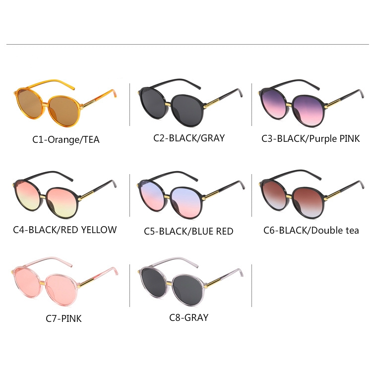 Korean retro big round frame too men and women all-match sunglasses