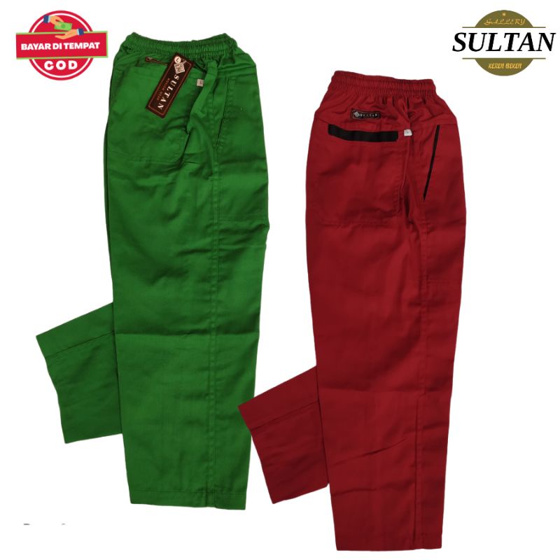 Celana Sirwal Panjang Anak laki Laki Chinos Celana Seragam sekolah  Anak Laki Laki SD MI warna Merah