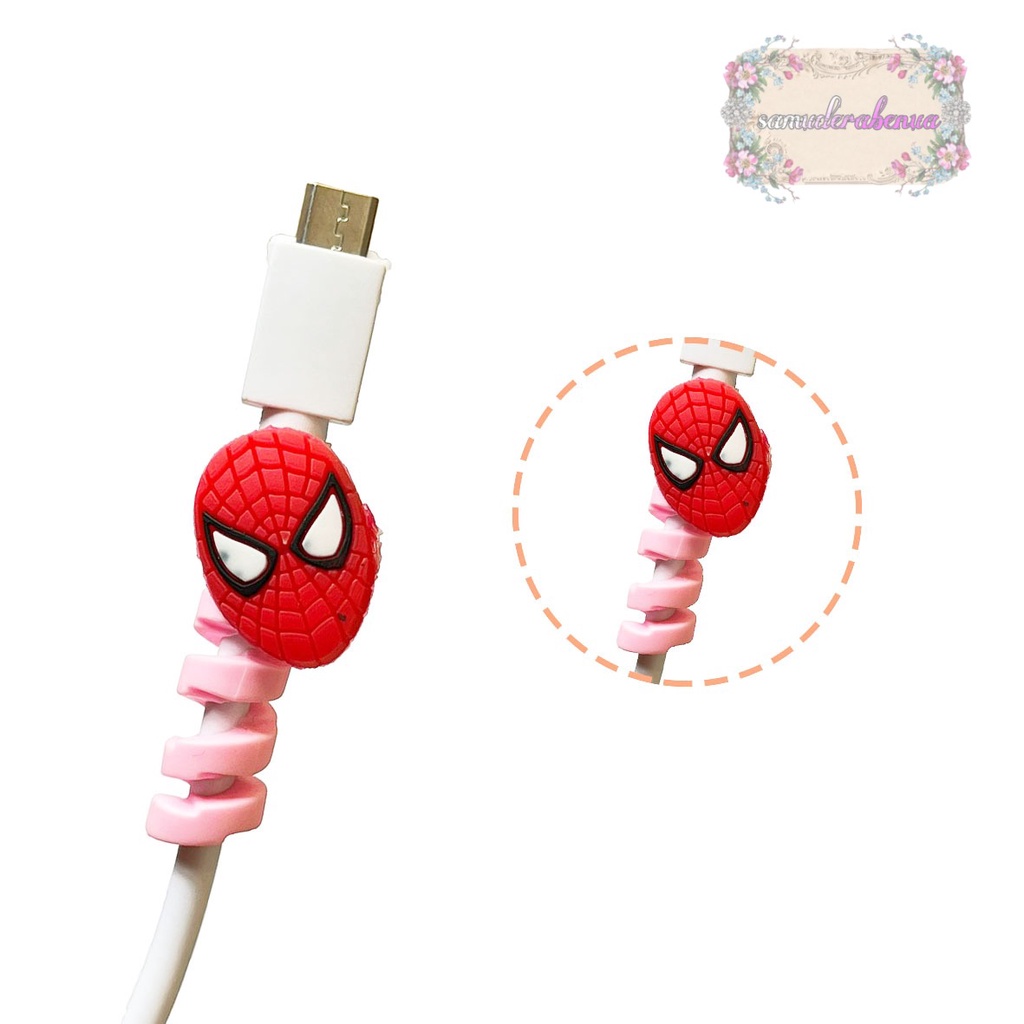 Cable Saver TWIST Cable Protector SPIRAL Pelindung Ujung Kabel karakter android SB3717