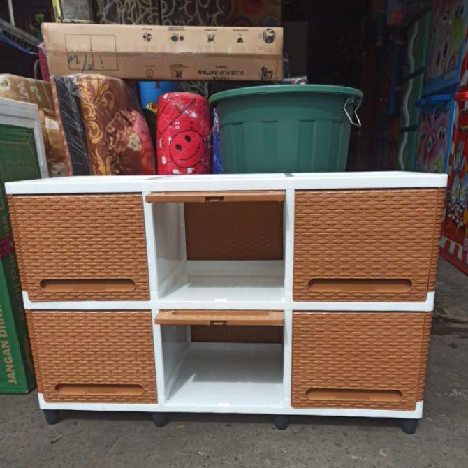 Spesial Promo - Lemari Plastik Club Lemari Baju Bupet Tv Rak Serbaguna Flowerbean23