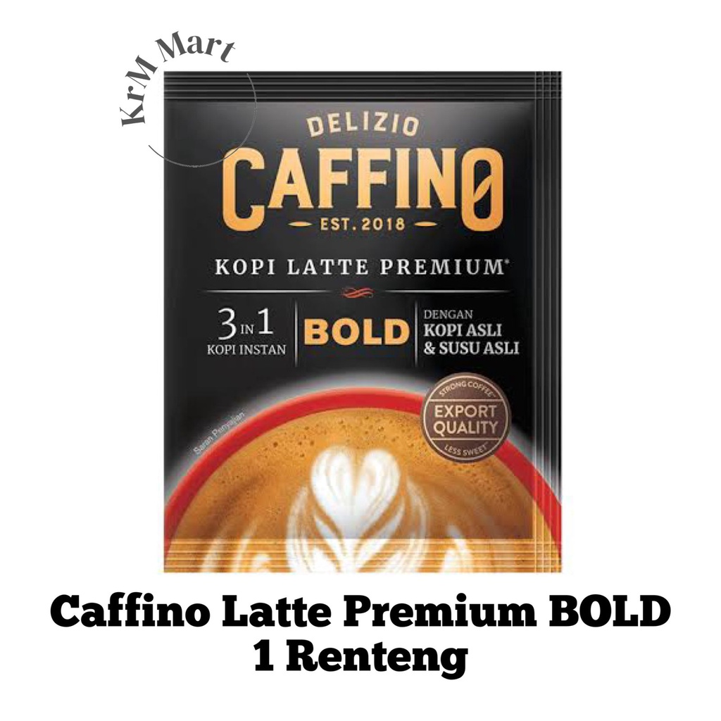 

Caffino Kopi Latte Premium Bold 1 renteng renceng delizio cafino late