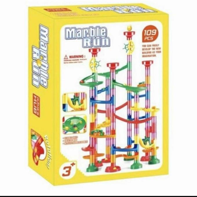 Mainan Edukasi Marble Run 109 pcs / Lintasan Kelereng