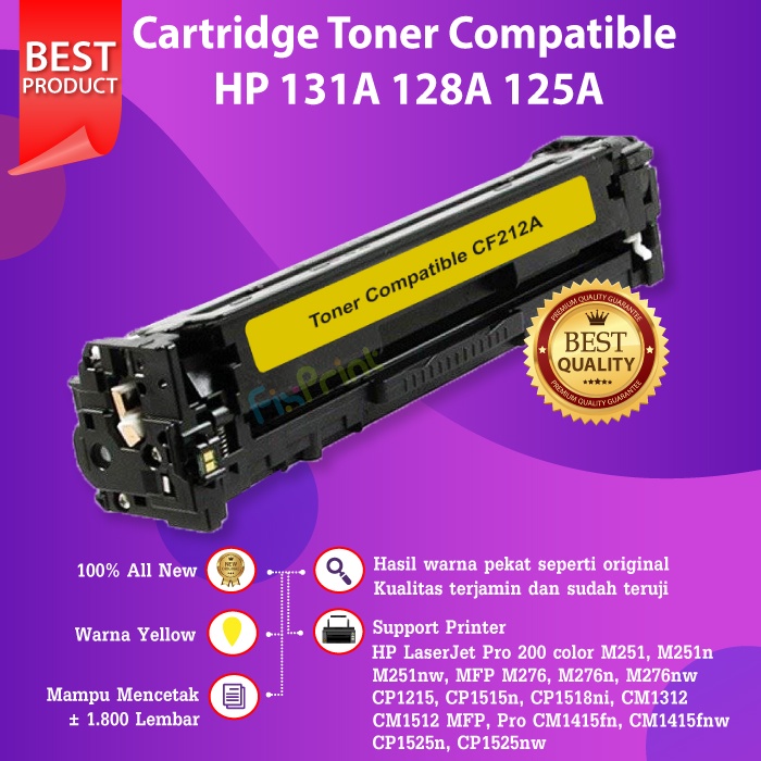 Cartridge Toner Compatible HP 131A CF210A 128A CE320A 125A CB540A Black Canon CRG416 CRG-416 M276n