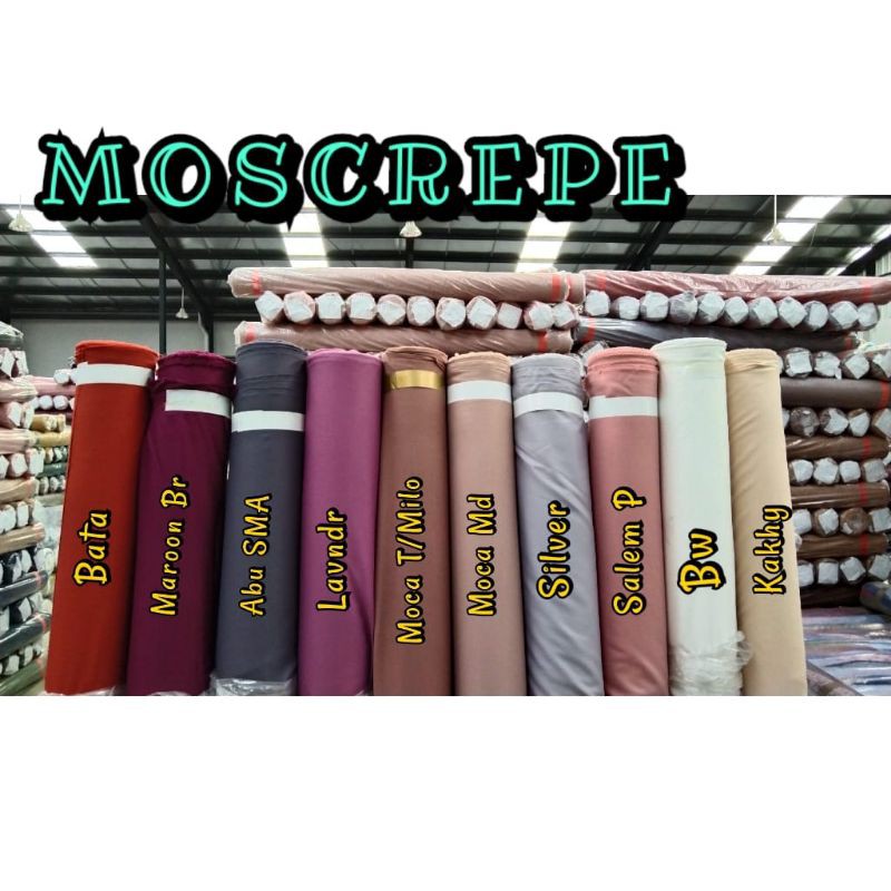 1 Roll Kain Moscrepe Premium Gamis - Bahan Moskrep Moscrep Hijab Kerudung