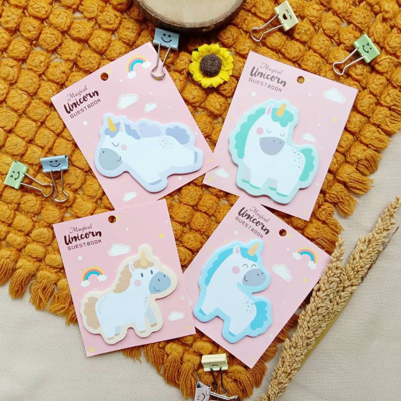 

STICKY NOTES UNICORN | STICKY NOTES UNTUK CATATAN, SCRAPBOOK, JOURNAL