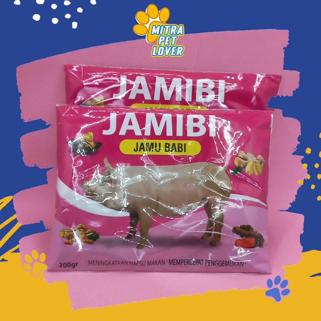 JAMU PENGGEMUK BABI - JAMIBI BUBUK 200 GRAM ORIGINAL - MULTIVITAMIN MINERAL NAIKAN BERAT BADAN &amp; NAFSU MAKAN &amp; METABOLISME TERNAK PIG GENDUT GEMUK SEHAT - AMPUH - MURAH GARANSI KUALITAS ASLI - ANIMAL TAMASINDO OBAT &amp; VITAMIN TERNAK HEWAN MITRAPETLOVER