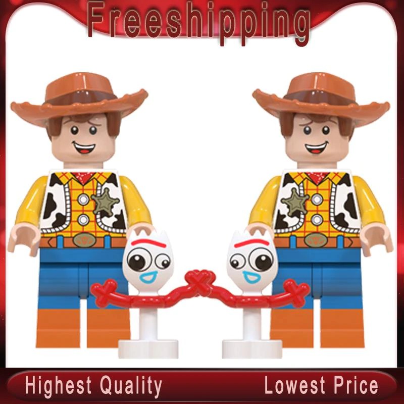 Mainan Lego Toys Story 4 Woody Buzz Lightyear Jessie Alien Ducky Bo Peep Bonnie Duke Caboom