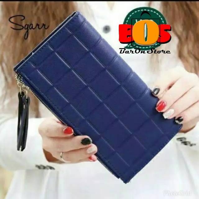 Dompet panjang fashion seri embos dompet lipat