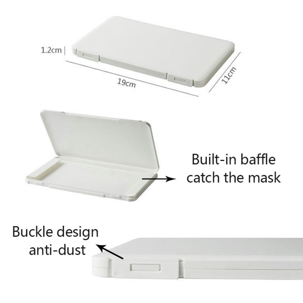 Portable Dust-proof Face Mask Case Flip cover protection Storage box / Dustproof Mask Storage Box / Plastic Storage Box