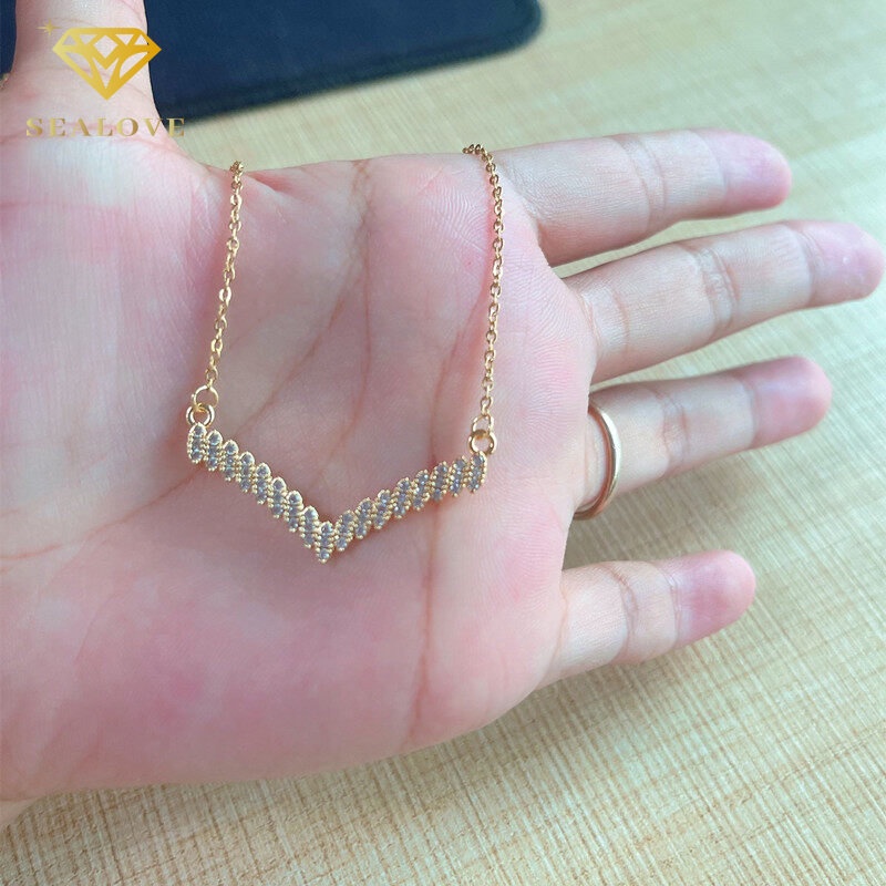 SEALOVE Kalung Fuji Mata Diamond Kalung Wanita Korea Terbaru Kalung Titanium Asli Anti Karat Tidak Luntur Perhiasan Aksesoris