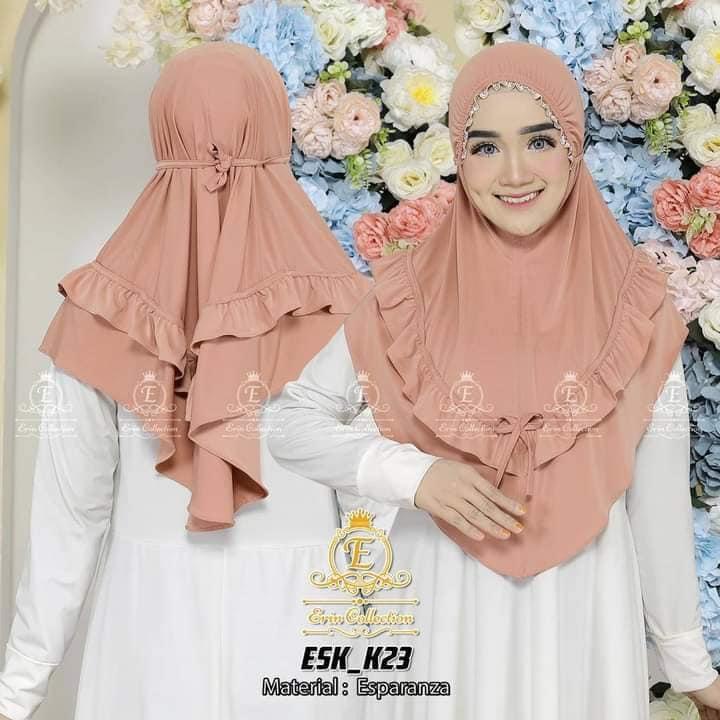 JILBAB INSTAN KERUT MUKA PITA ORI BY ERIN COLLECTION/HIJAB INSTAN NON PET/BERGO NON PET ESK_K23