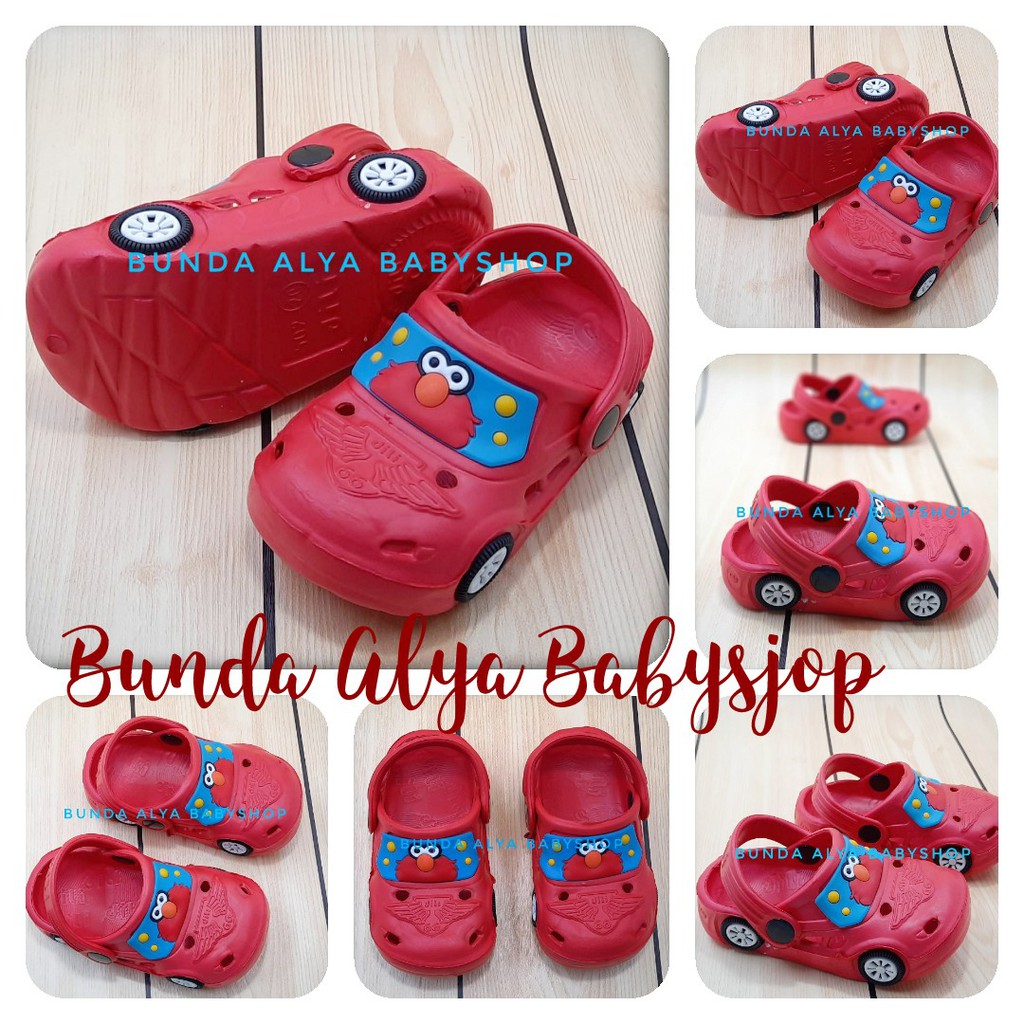 Sendal Anak Laki Laki Usia 1 2 Tahun Karet Anti Licin MERAH Size 20 - 24 - Sepatu Sandal Anak Cowok Motif Kartun Karet Anti LIcin Sendal Sehari Hari