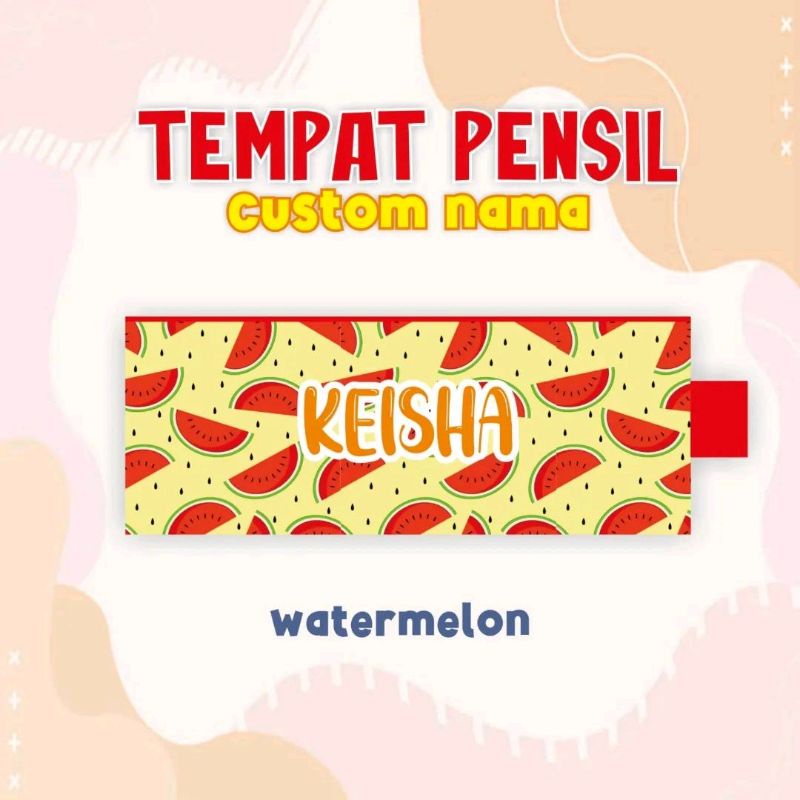 Tempat Pensil Custom Nama | souvenir ulang tahun anak