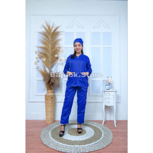 baju jaga/baju oka/baju ok/baju medis/baju perawat lengan panjang/baju scrub/baju seragam dokter/american drill/baju oka jumbo 5l/baju gown/baju ok joger