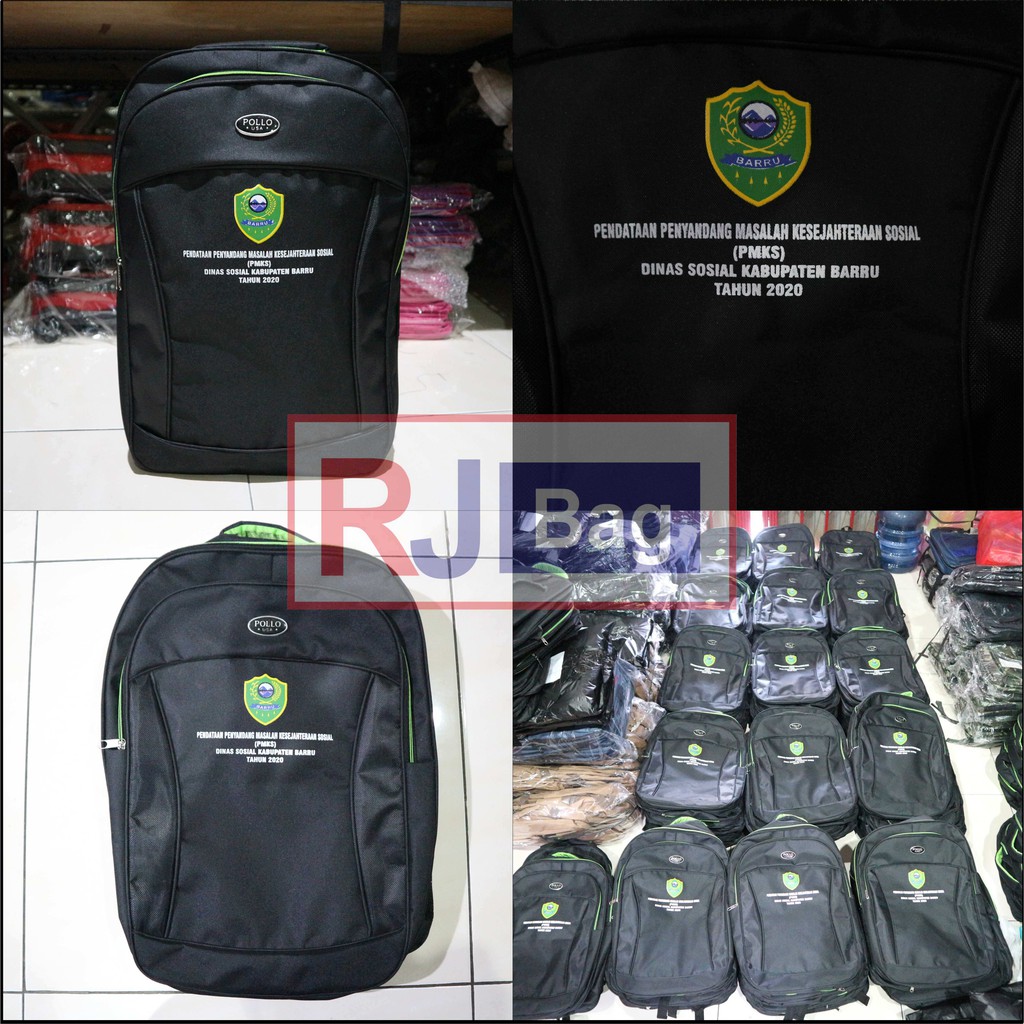 Grosir Tas Murah Seminar Sablon Jual Tas Ransel Kerja Dinas Sosial Tas Polo Hijau Besar Ransel Kerja Diklat Terbagus Berkualitas Keren Tas Gendong Souvenir