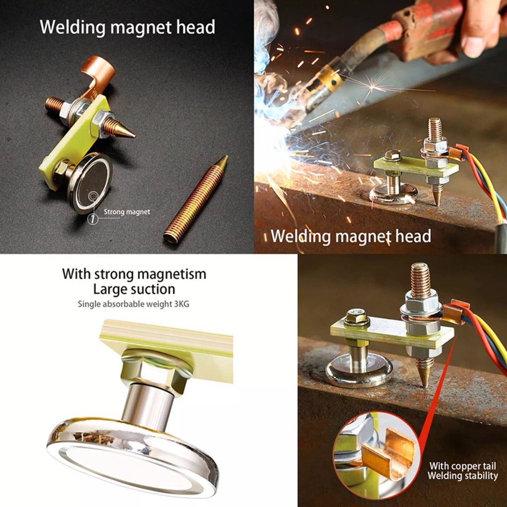 Single Magnetic Welding Ground Clamp (Kepala Las Magnetik Tunggal)