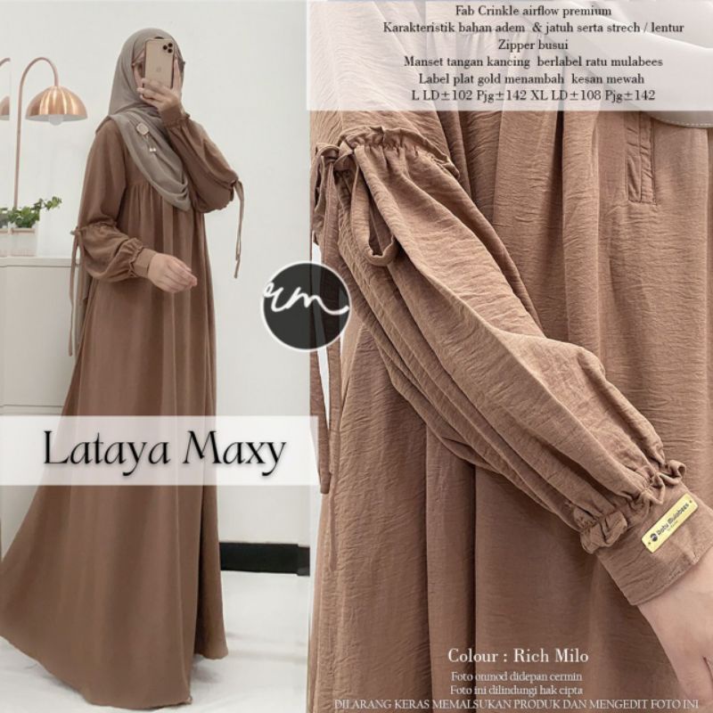 RATU MULABEES LATAYA MAXY ORI BRAND RATU GAMIS CRINKLE PREMIUM