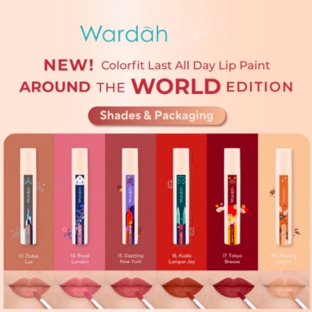 WARDAH Colorfit Last All Day Lip Paint / Around The Word | Lip Cream