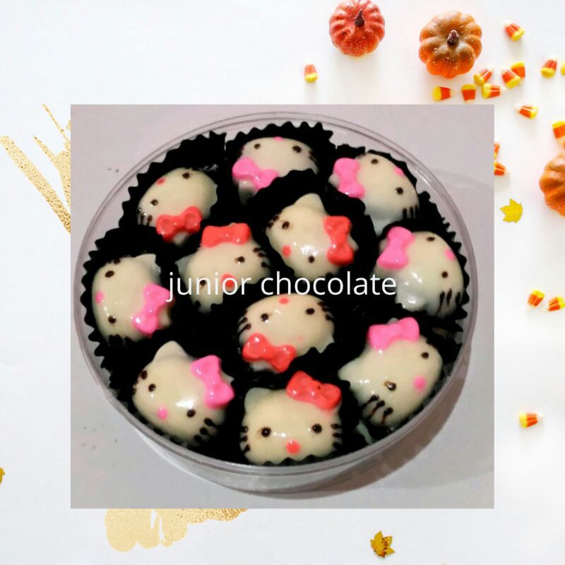 

coklat praline hellokitty | coklat karakter lucu |coklat praline toples |coklat karakter kekinian