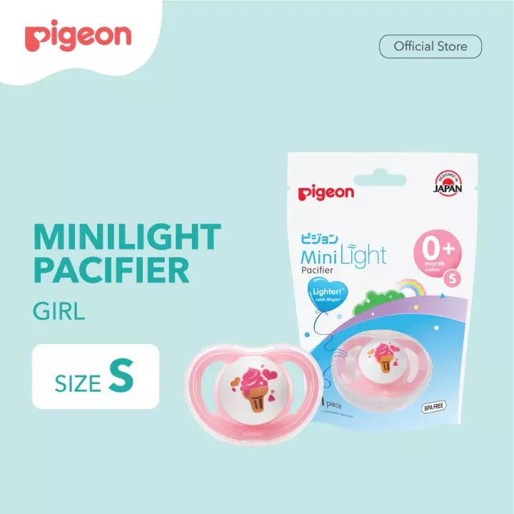 ♥BabyYank♥ Pigeon Minilight Pacifier Boy Girl Unisex Empeng Bayi Size S M L utk 0M -12M+