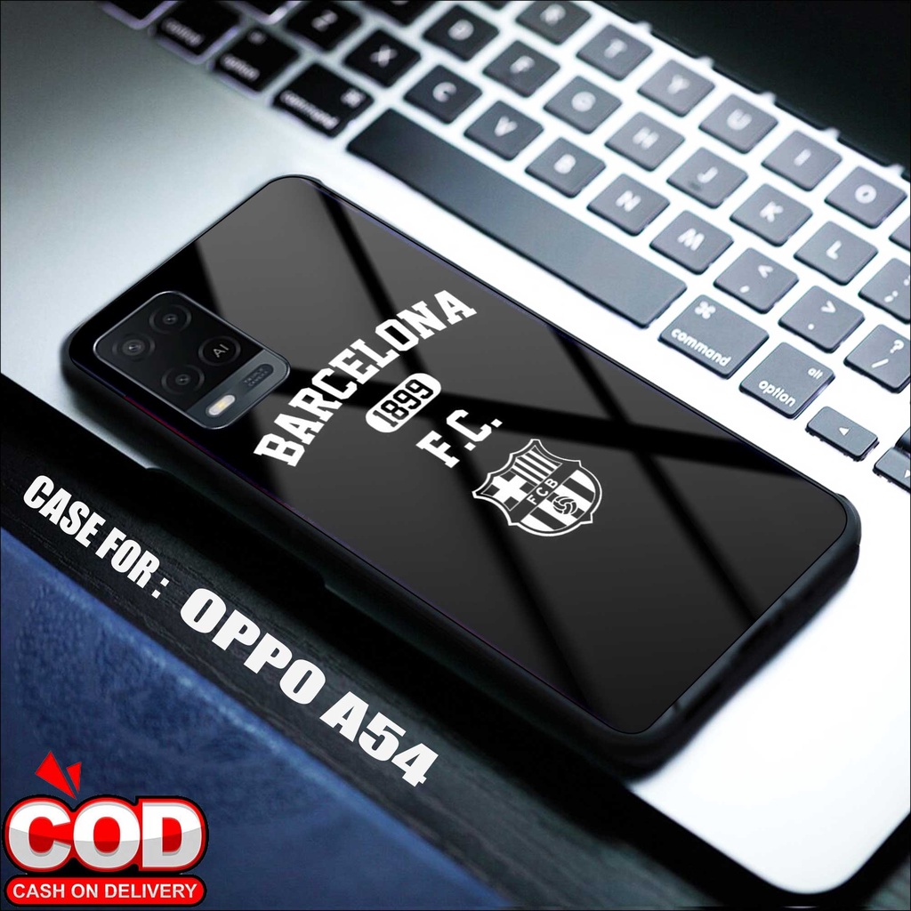 SRC Case OPPO A54 Motif BOLA BARCA Hardcase Glossy 2D Terbaru Casing OPPO Sarung Hp OPPO Softcase OP