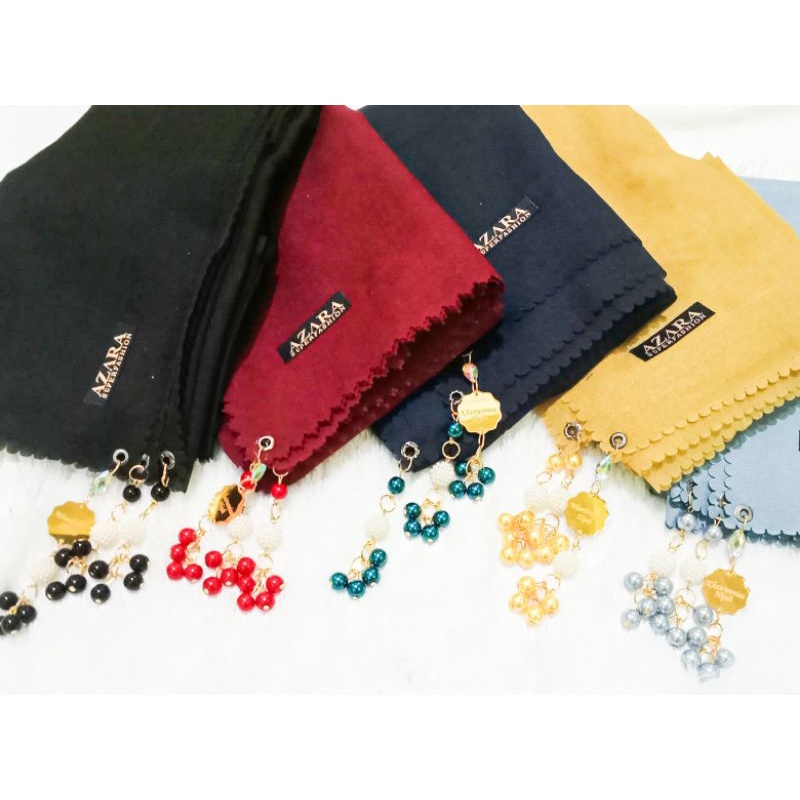 Jilbab/ Hijab/ Kerudung Segi empat motif terbaru kekinian 2022 Bahan Voal+Polycotton