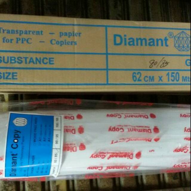 

Kertas Kalkir A1 80/85 dan 90/95 50m Diamant
