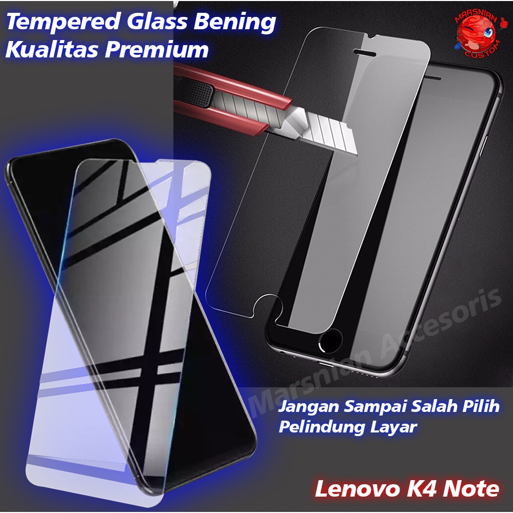 Tempered Glass Lenovo K4 Note Screen Guard Premium Quality / Pelindung Layar Kualitas Premium Lenovo