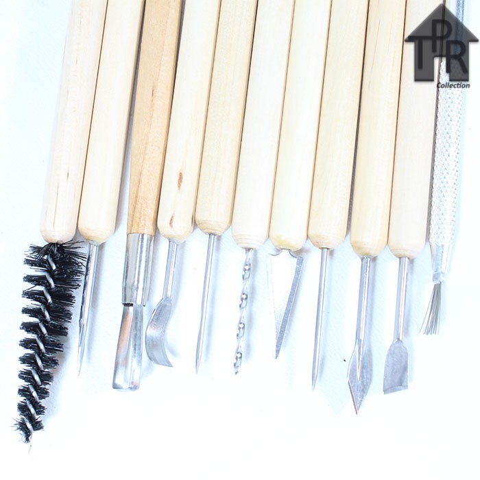 Butsir set / Alat ukir clay / Pottery tool / Modelling tools - 11pcs.