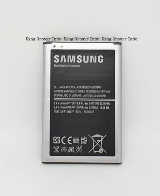 Baterai Samsung Galaxy Note3 Note 3 N9000 N900 NFC Original SEIN 100% Battery Batere Batre