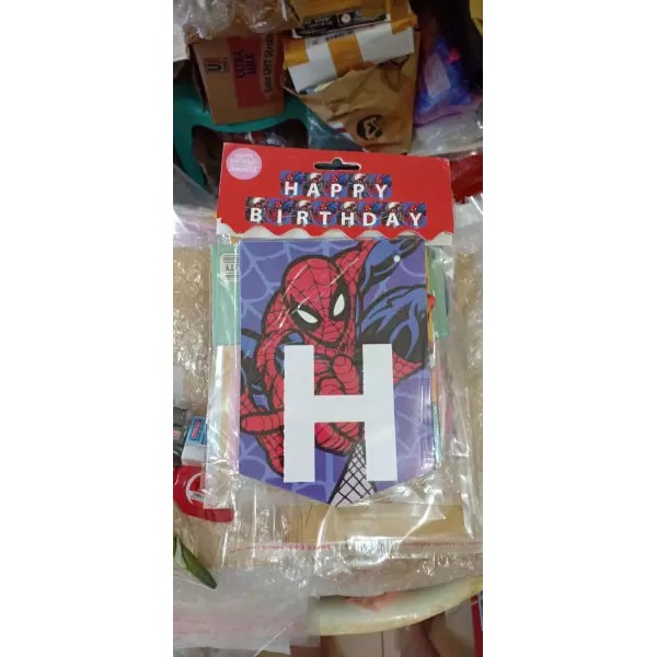 Banner SPIDERMAN Ulang Tahun