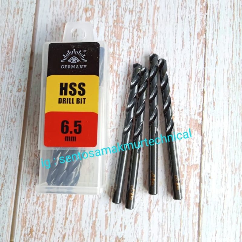 TJAP MATA 6,5 MM Mata Bor Besi HSS 6.5mm Tjapmata