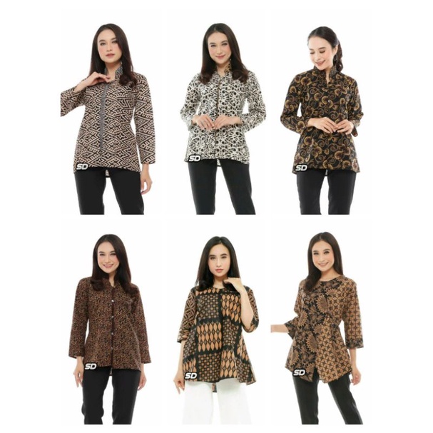 Batik wanita ASJ SA HRB026 Kenongo Kemeja