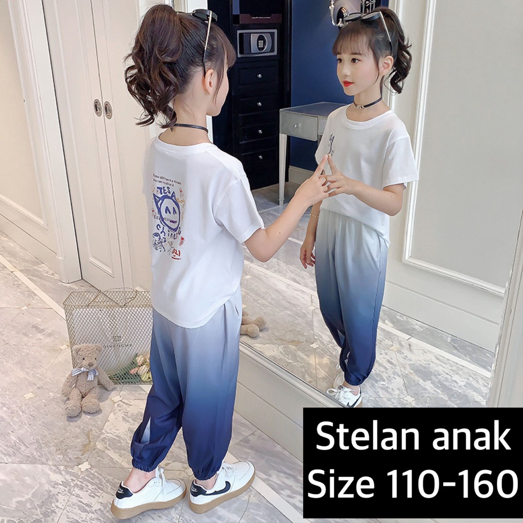 (LOLI-JKT) BS-169 STELAN ANAK CEWEK TESA SMILE SIZE 110-160 TREND 2K22