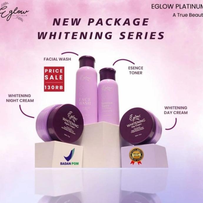 E GLOW PLATINUM PAKET CREAM BPOM SKINCARE PEMUTIH WAJAH