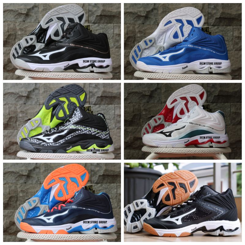 CUCI GUDANG (BAYAR DITEMPAT) DS SEPATU VOLLY MIZUNO WLZ 6 MID PREMIUM
