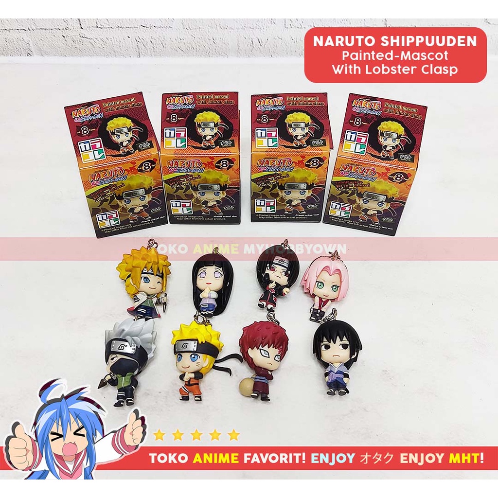 Gantungan Figure Anime Naruto Shippuuden Painted Mascot Lobster Clasp Sasuke Itachi Yondaime Minato Kakashi Sakura Hinata Gaara