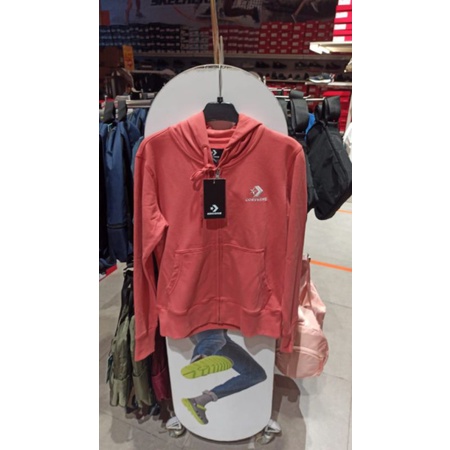 jaket zipper converse pink / jaket hoodie converse pink / jaket converse wanita cewek original