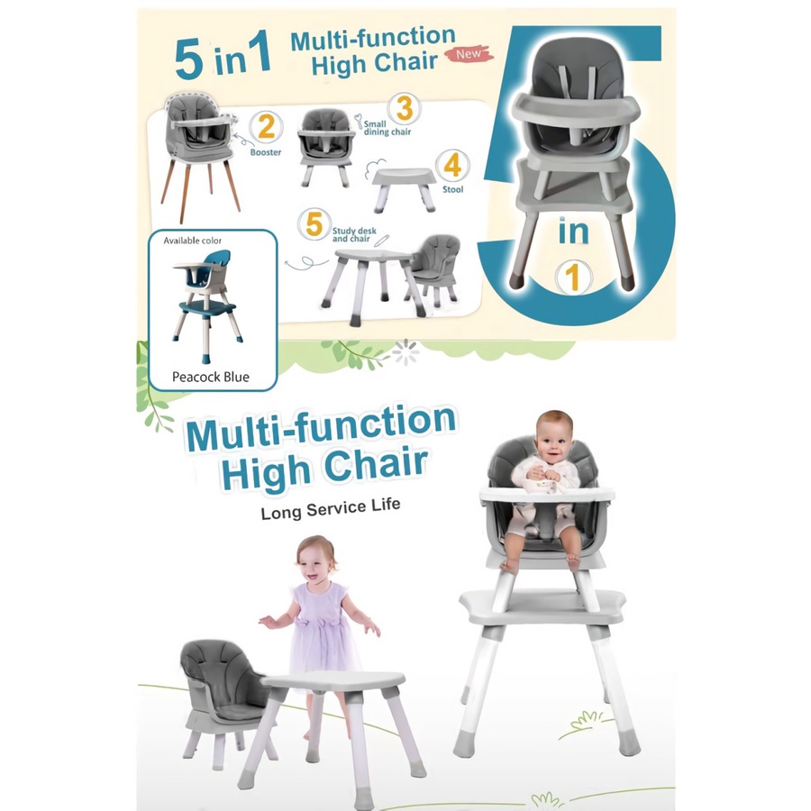 Right Start HC-2383 5 in 1 Multifunction High Chair