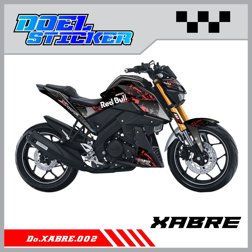 STICKER STRIPING XABRE - STICKER STRIPING LIST VARIASI HOLOGRAM , CROME XABRE DOEL 002