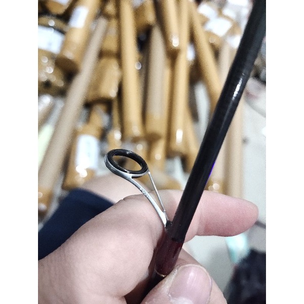 ujung joran 165 list benang coklat full fuji