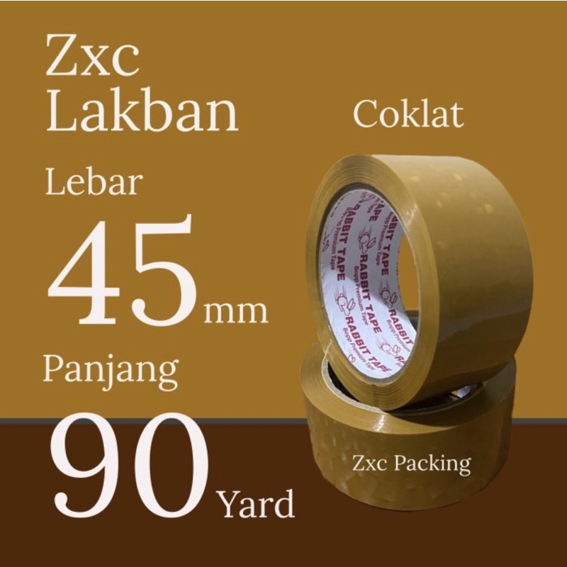 

Zxc Lakban 45mm x 90 Yard COKLAT 90Yard 45 mm y setara daimaru 2 INCH