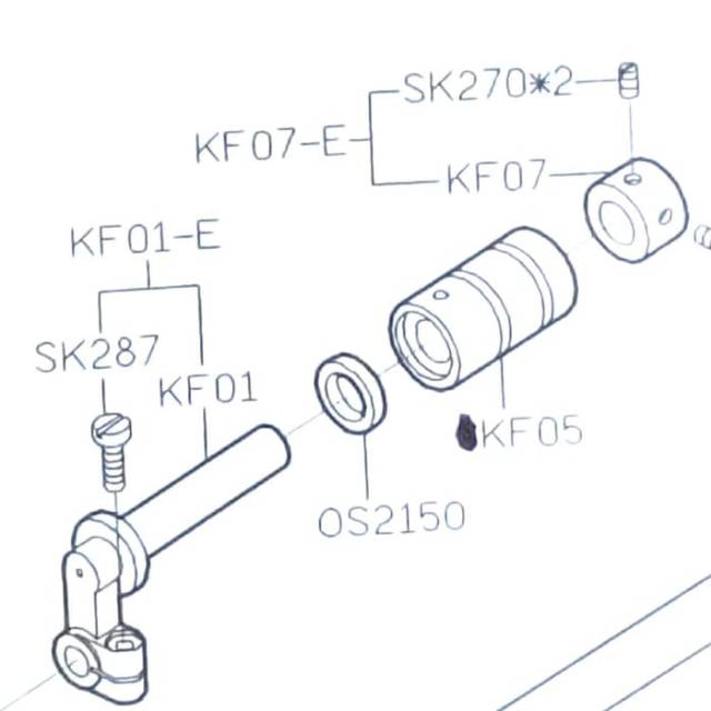 KF05 Asli Siruba Bushing Dan Seal - Mesin Jahit Obras F700