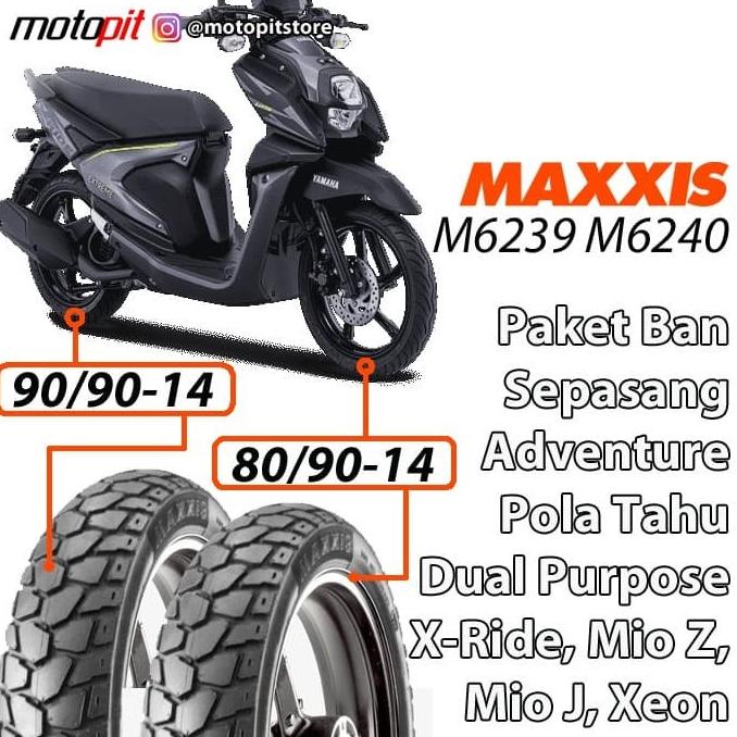 Maxxis Ban Tahu Dual Purpose Depan Belakang X Ride Mio J Fino Soul GT Buru Order