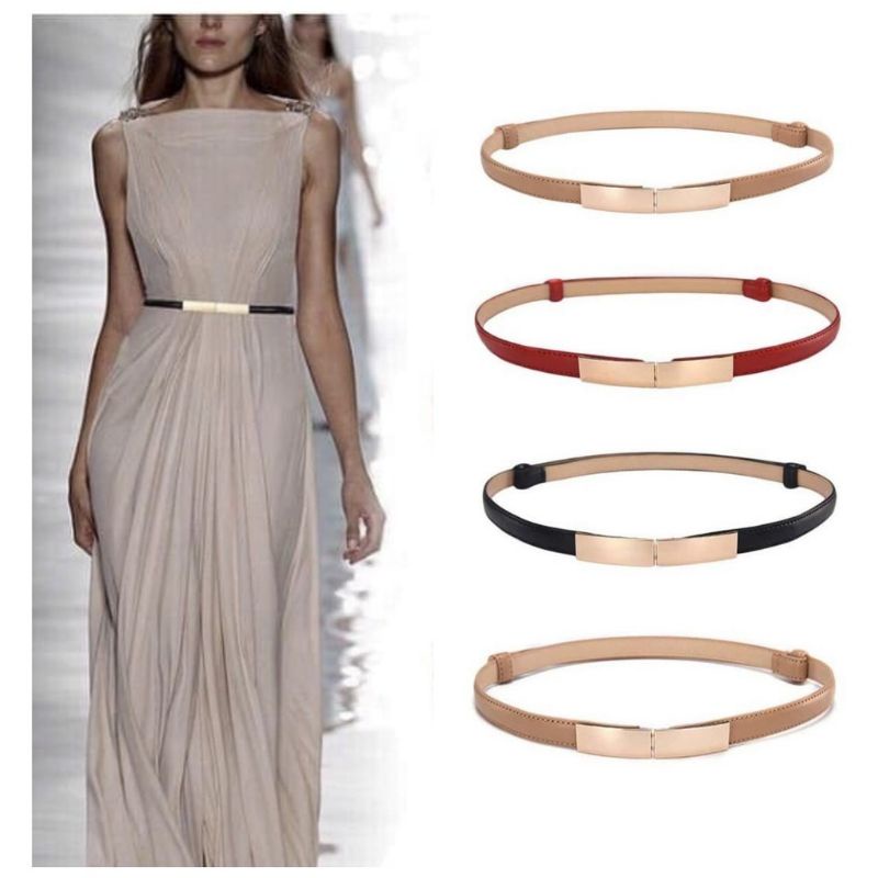 YF COLLECTION - IKAT PINGGANG BELT DRESS WANITA PU PLAT CASUAL &quot;DUO SQUARE&quot;