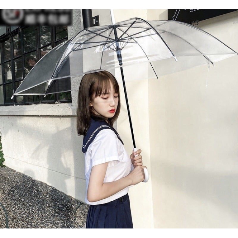 Payung Transparan Bening Umbrella Transparant / Payung Korea Japanese Style NEW Foto Prewedding